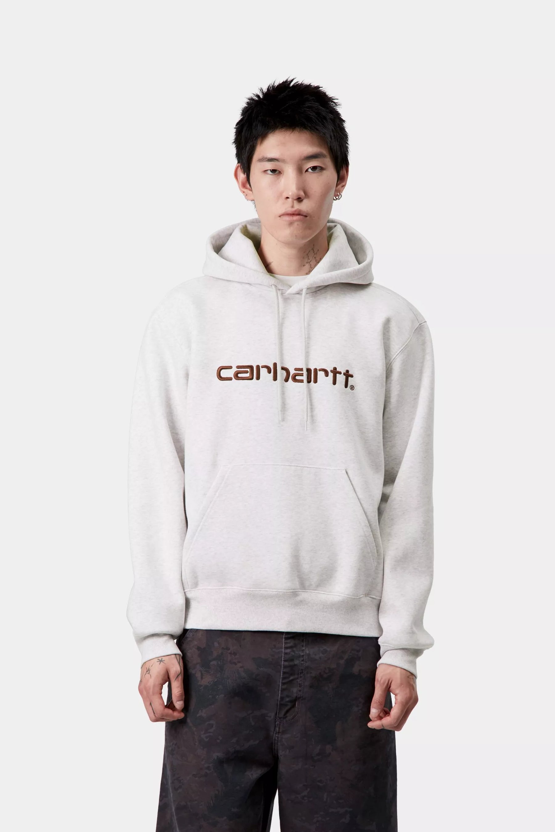 CARHARTT WIP SWEAT ASH HEATHER/ROND