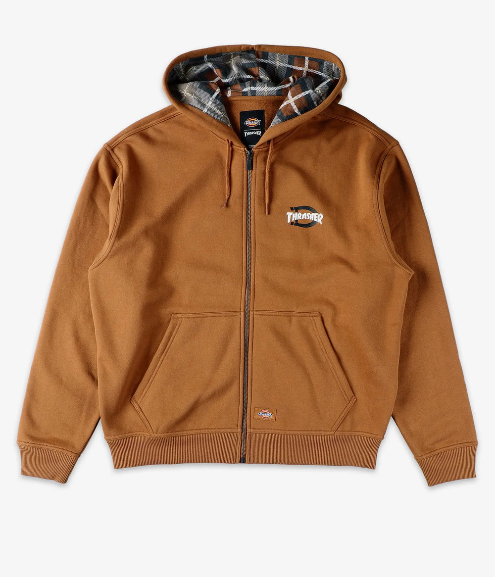 HOOD DICKIES X THRASHER ZIP BROWN DUCK
