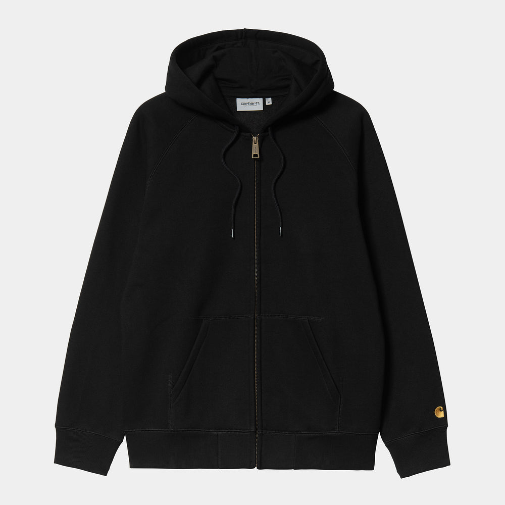HOOD ZIP CARHARTT WIP CHASE BLACK/GOLD