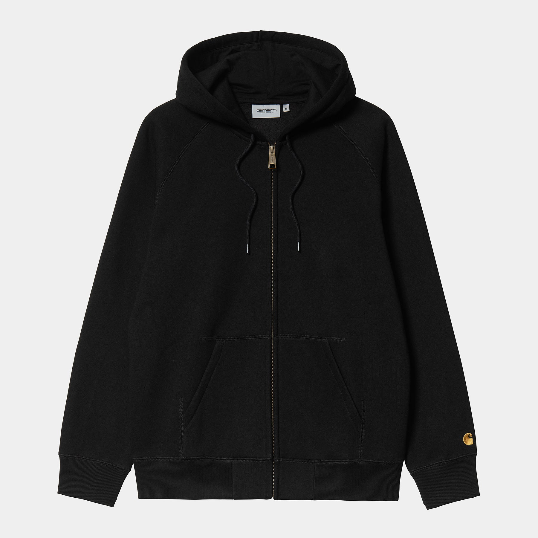 HOOD ZIP CARHARTT WIP CHASE BLACK/GOLD