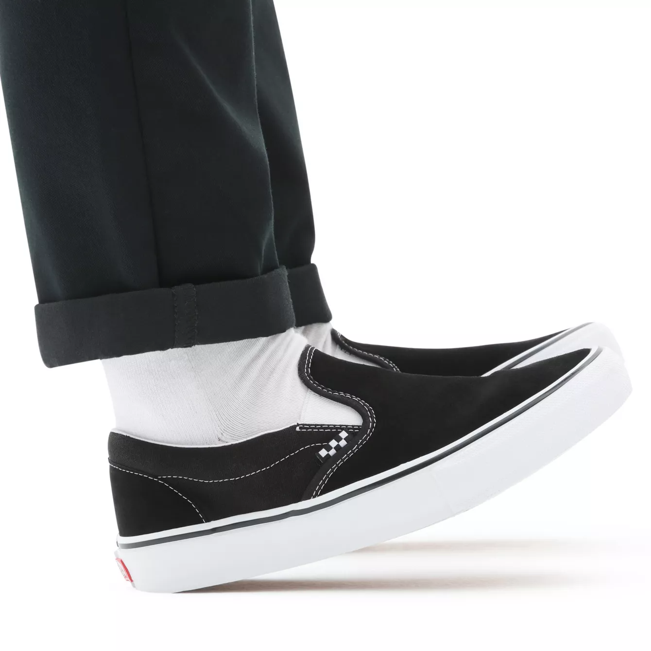 VANS SKATE SLIP-ON BLACK/WHITE