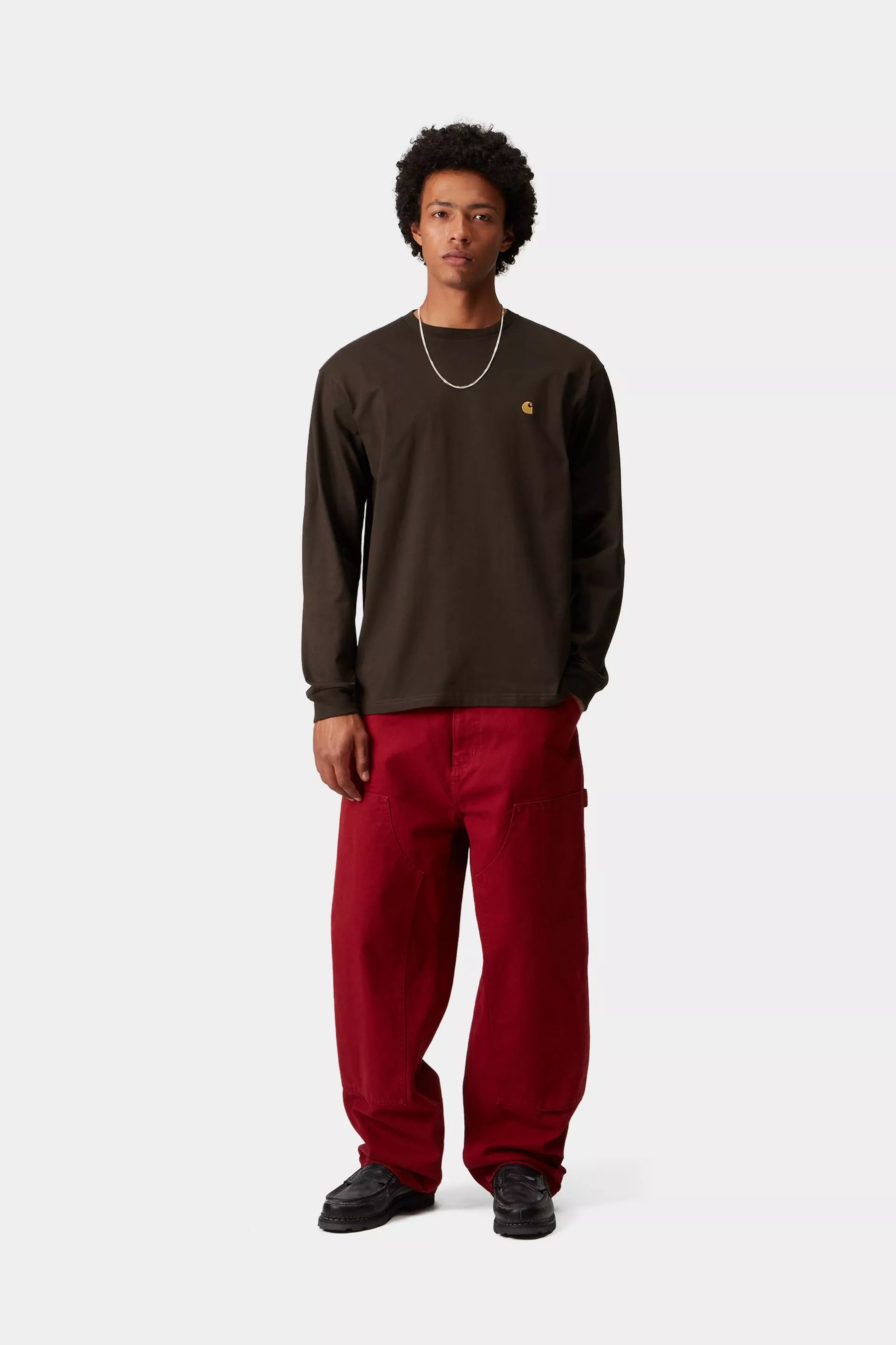 CTA CARHARTT WIP L/S CHASE TOBACCO