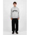 QUARTER ZIP WASTED PITCHER ASH GREY
