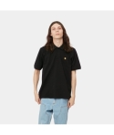 POLO CARHARTT WIP CHASE BLACK/GOLD
