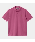 POLO CARHARTT WIP CHASE MAGENTA/GOLD