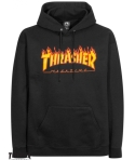 HOOD THRASHER FLAME LOGO BLACK