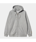 HOOD ZIP CARHARTT WIP CHASE GREY HEATHER