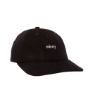 GORRA OBEY LOWERCASE CORD BLACK