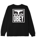 CTA OBEY L/S EYES ICON 2 OFF BLACK