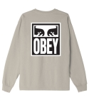 CTA OBEY L/S  EYES ICON 2 SILVER GREY