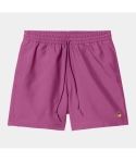 BAÑADOR CARHARTT WIP CHASE MAGENTA/GOLD