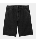 SHORT CARHARTT WIP SINGLE KNEE BLACK STN