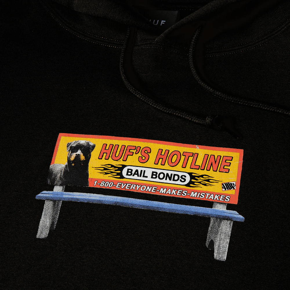 HOOD HUF BAIL BONDS BLACK