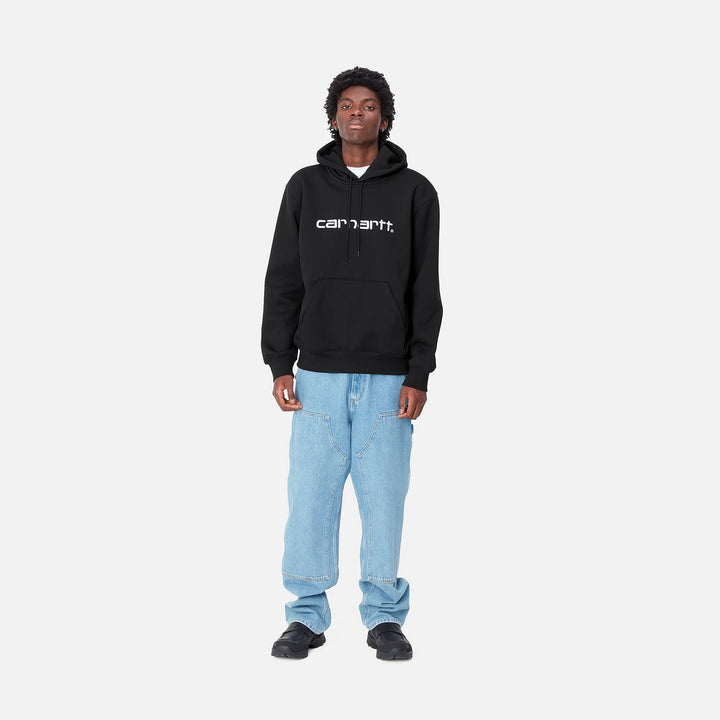 HOOD CARHARTT WIP SWEAT BLACK/WHITE