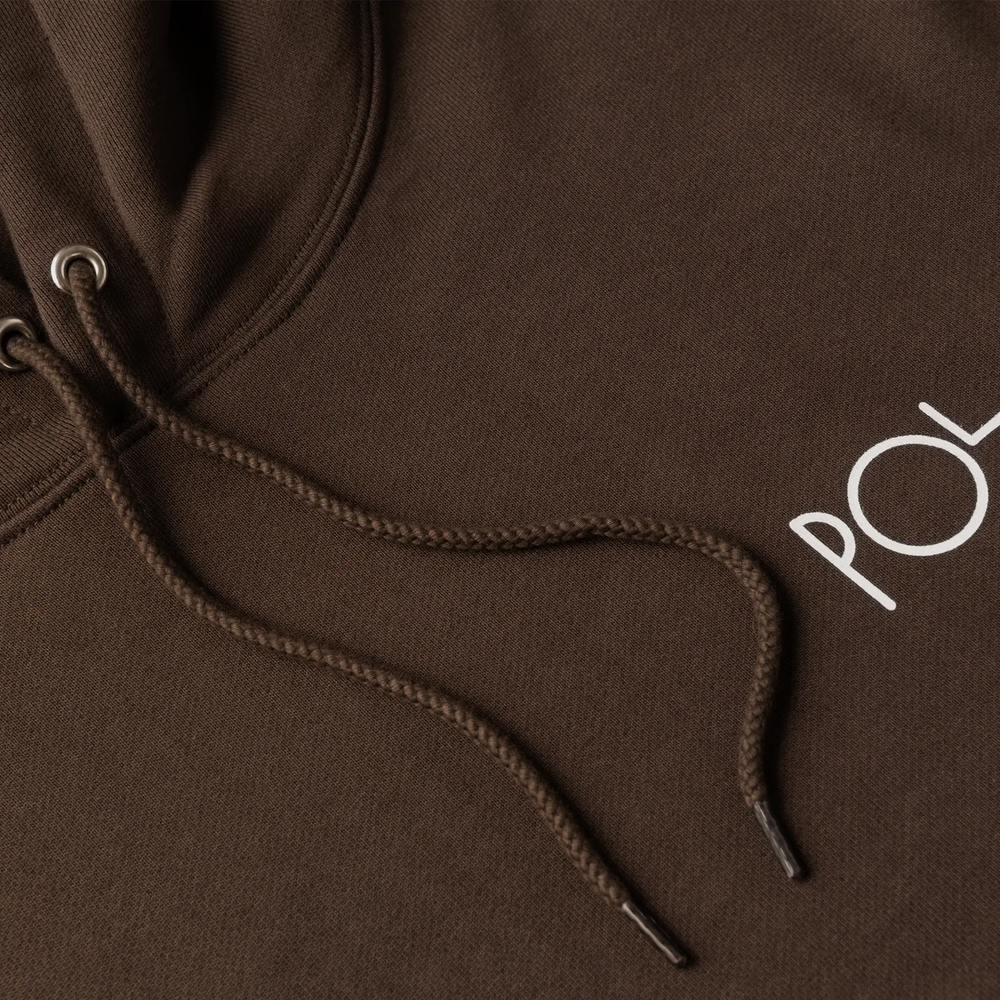 HOOD FLEECE DAVE STROKE LOGO CHOCOLATE