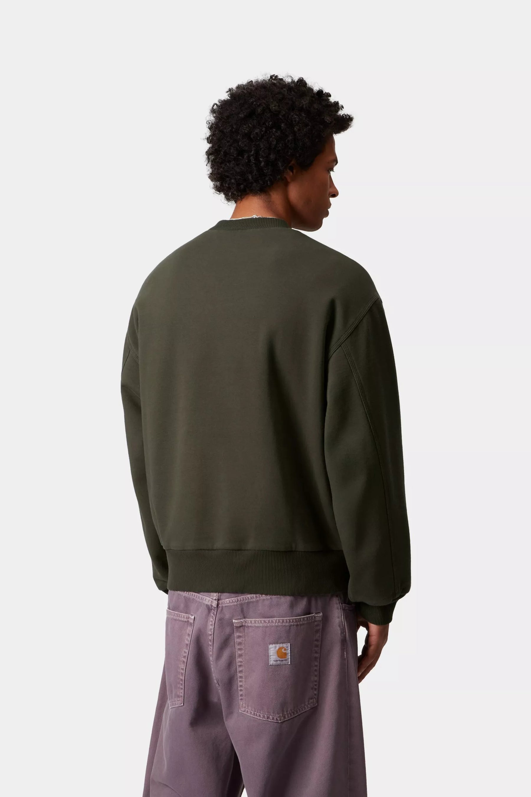 CREW CARHARTT WIP DETROIT OLIVE STONE