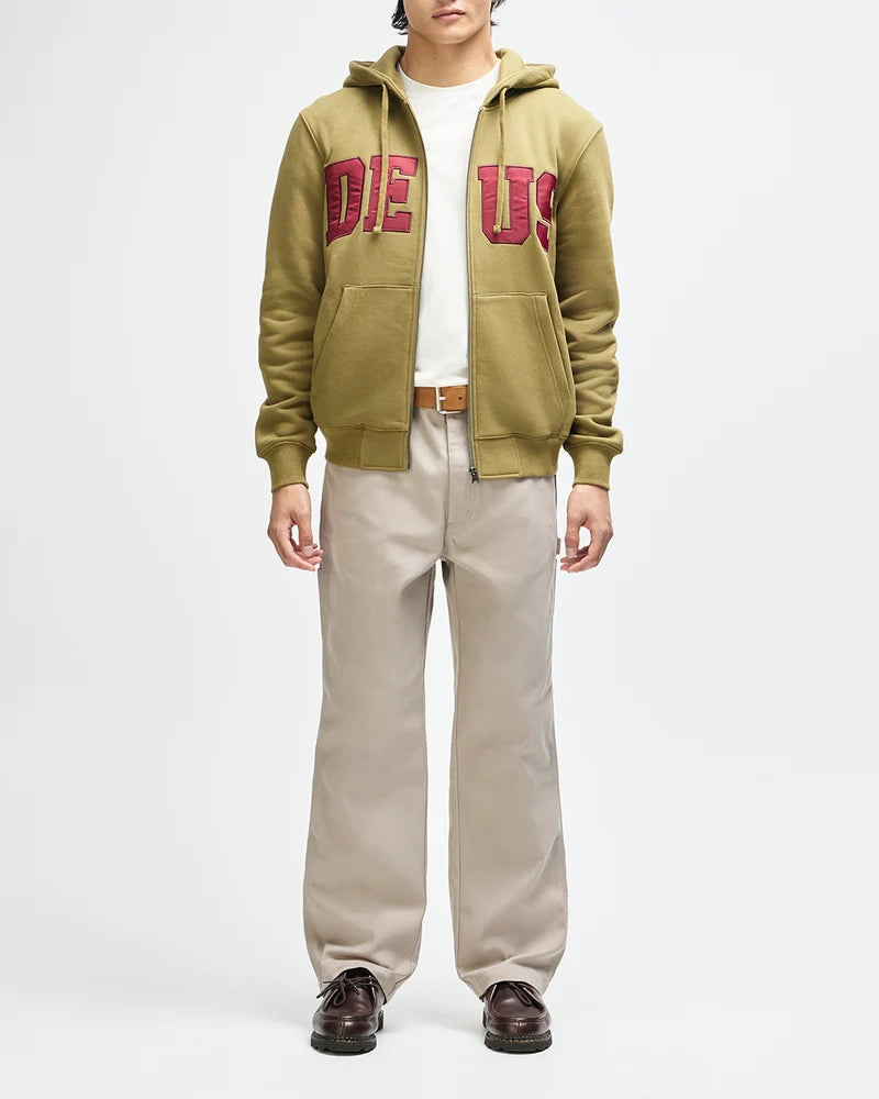 ZIP HOOD DEUS VICTORY LAP OLIVE GREEN