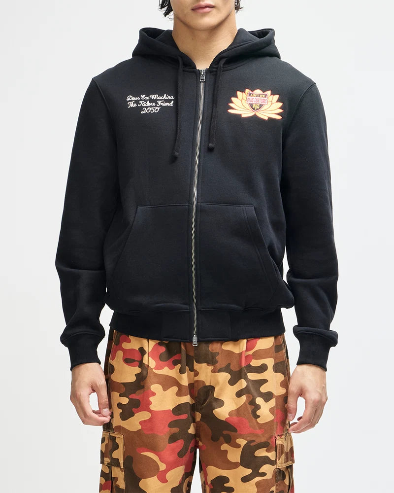 ZIP HOOD DEUS SACRED CREST BLACK