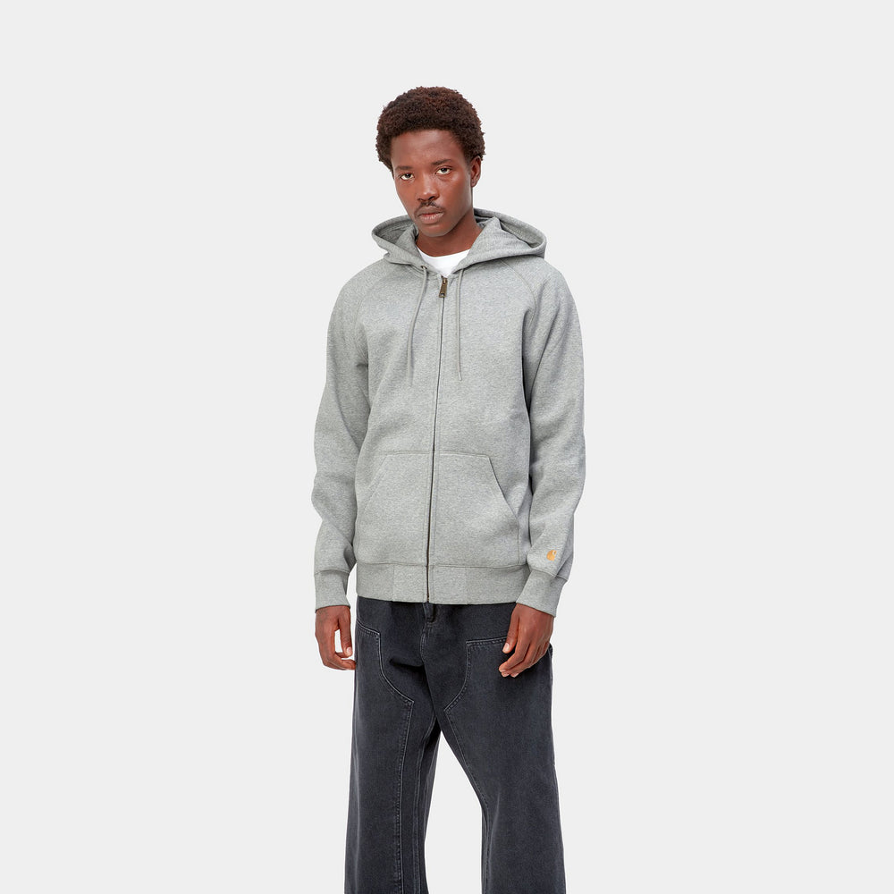 HOOD ZIP CARHARTT WIP CHASE GRAY HEATHER