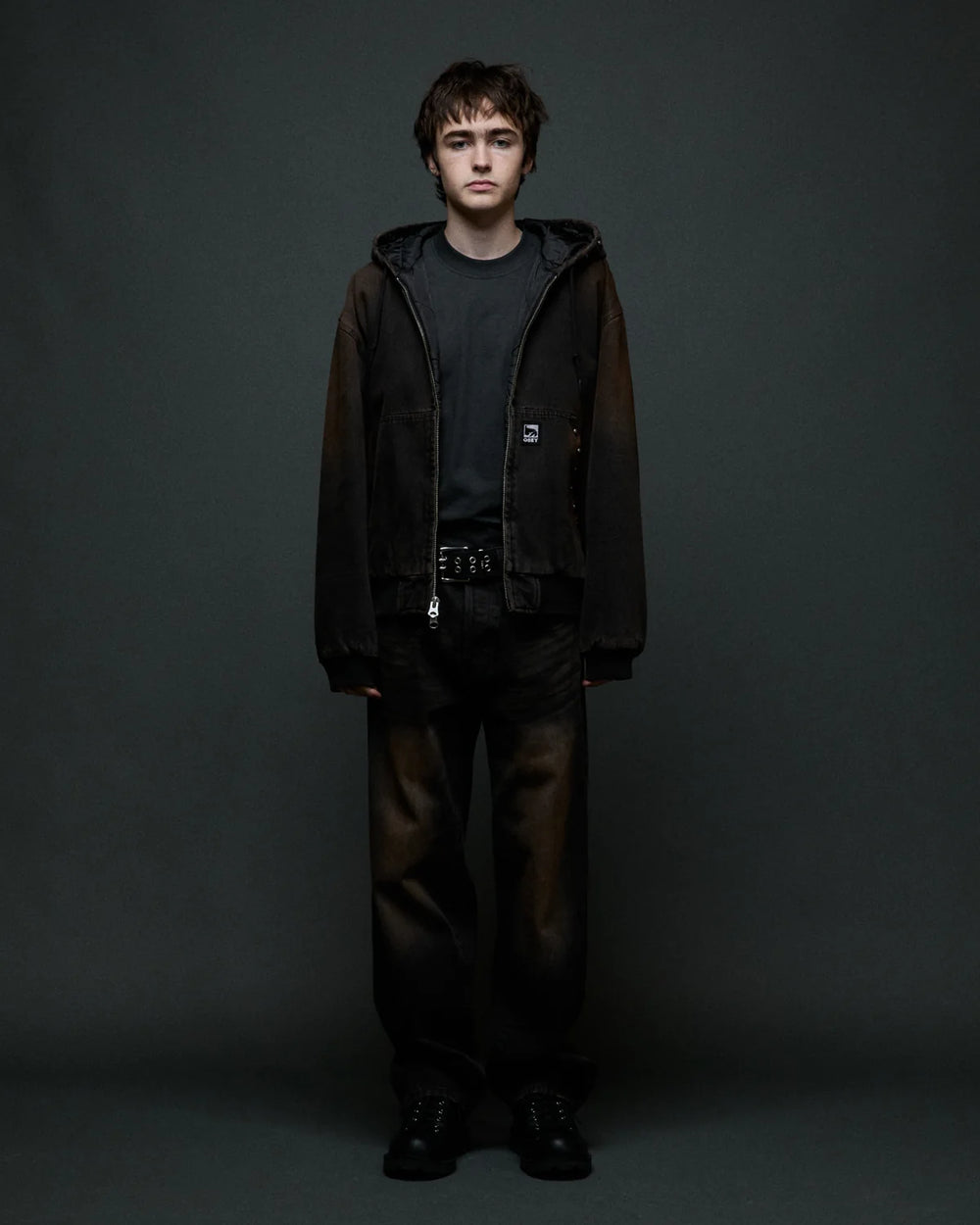 CHT OBEY STUDDED BLACK RUST WASH