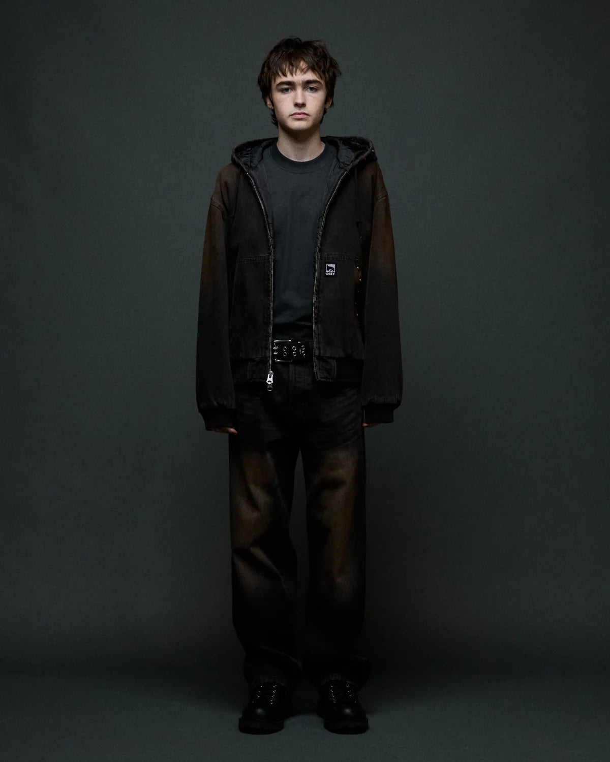 CHT OBEY STUDDED BLACK RUST WASH