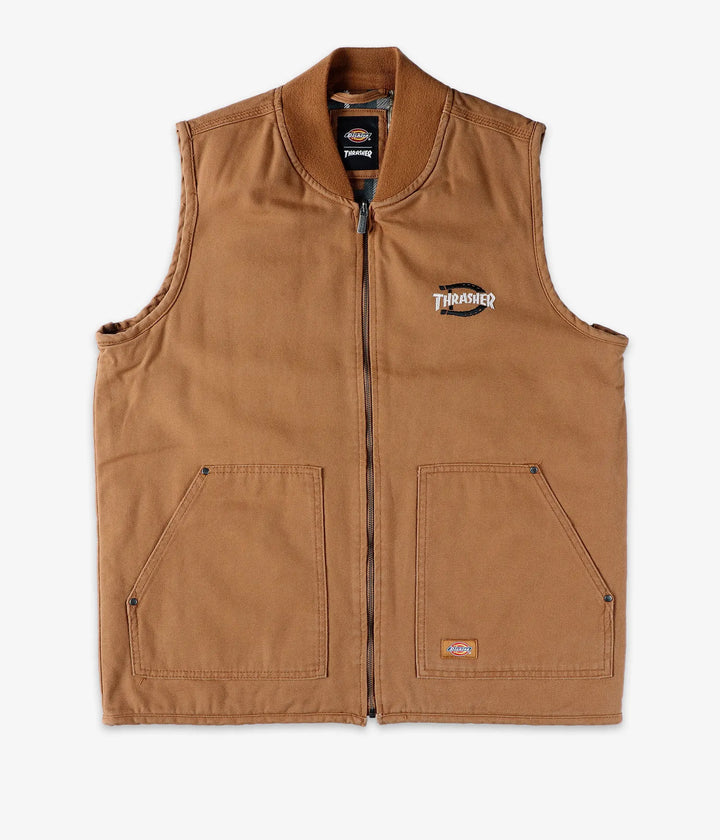 CHT DICKIES X THRASHER VEST BROWN DUCK