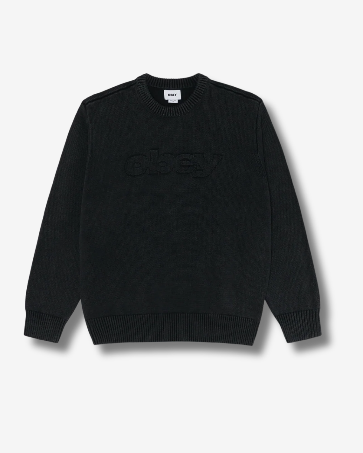 SWEATER OBEY SPEED LOGO BLACK FADED