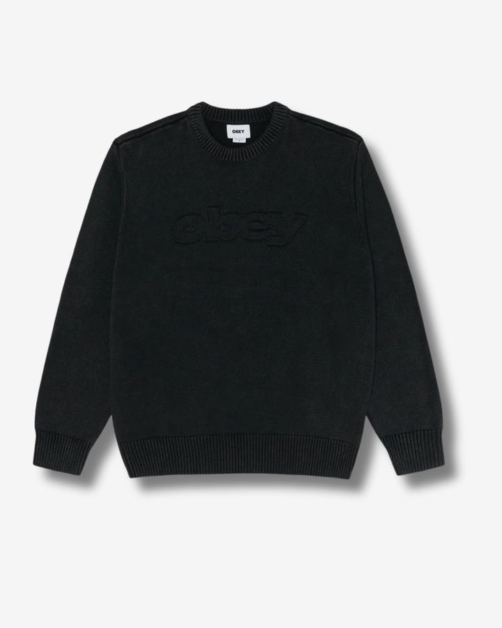 SWEATER OBEY SPEED LOGO BLACK FADED