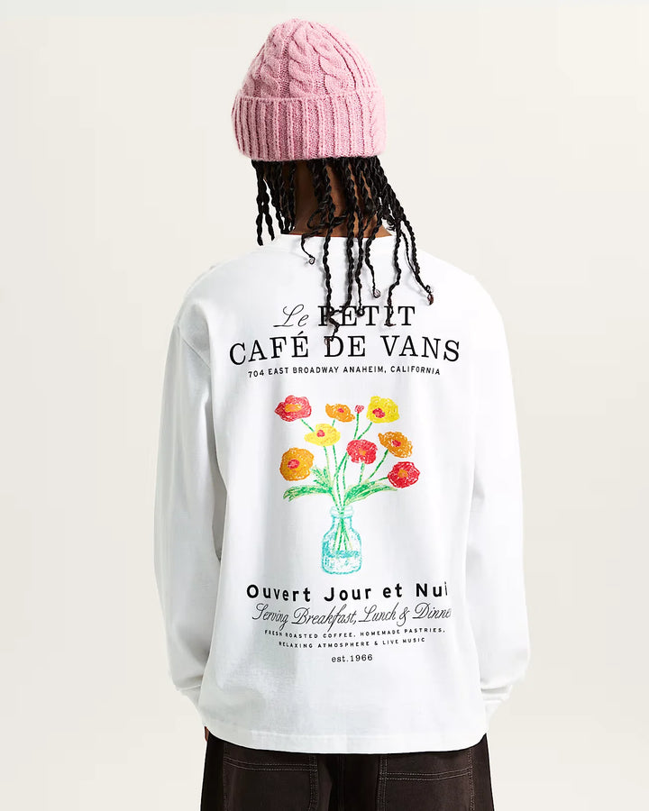VANS CAFE VANS  L/S WHITE