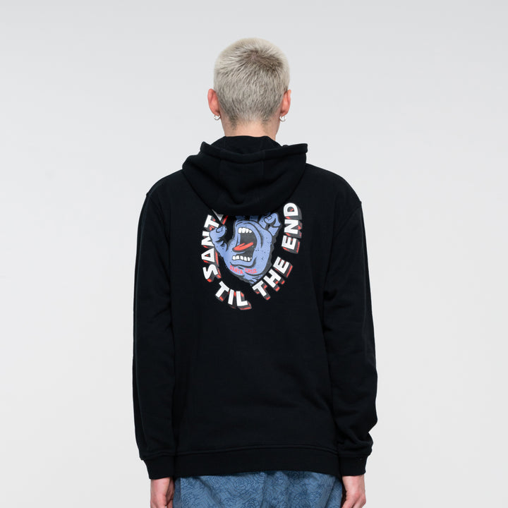 HOOD SANTA TIL THE END HAND BLACK