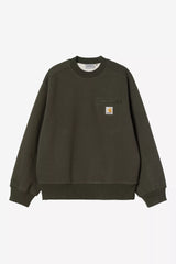 CREW CARHARTT WIP DETROIT OLIVE STONE