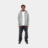 HOOD ZIP CARHARTT WIP CHASE GRAY HEATHER
