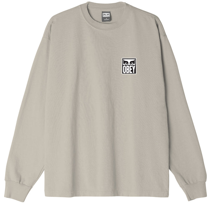CTA OBEY L/S EYES ICON 2 SILVER GRAY