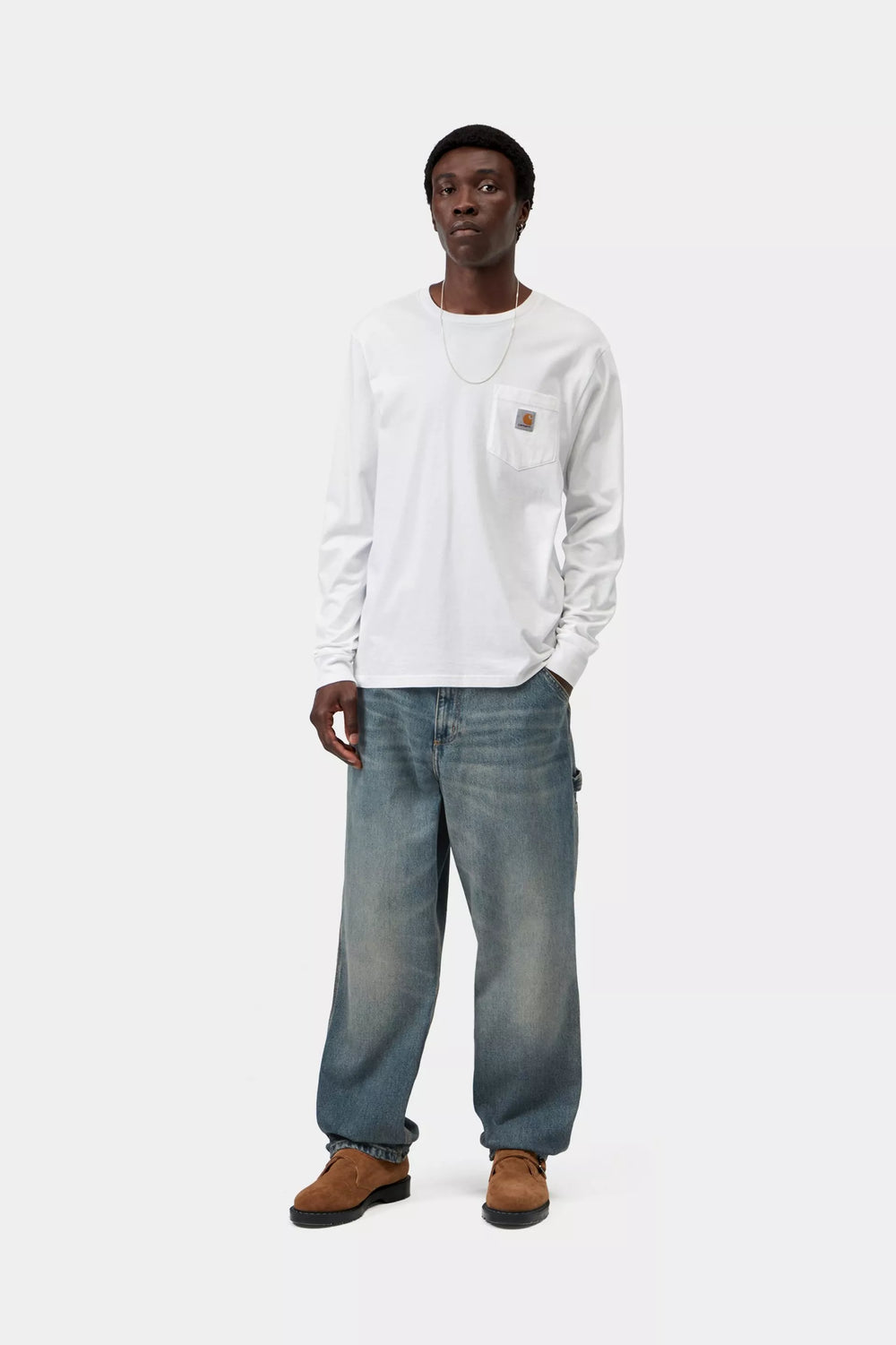 PANT CARHARTT WIP SINGLE KNEE BLUE WORN
