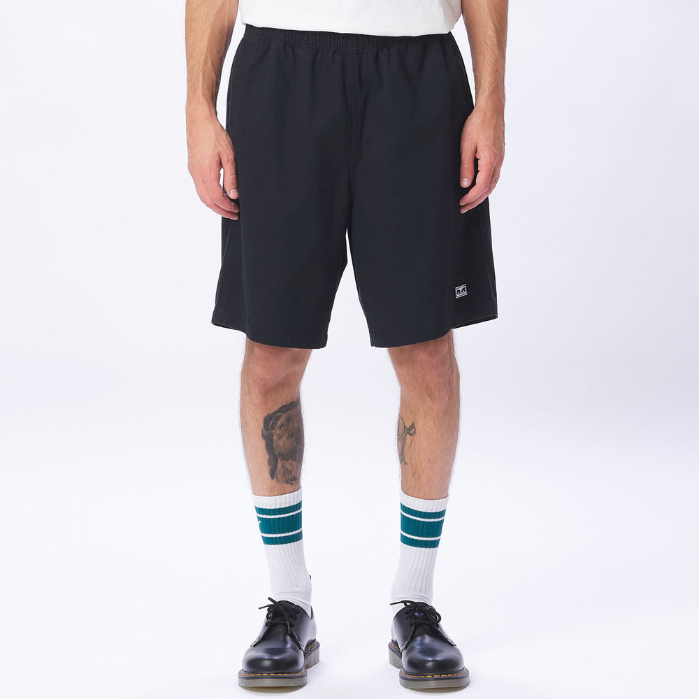 SHORT OBEY EASY RELAXED TWILL BLACK