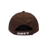 OBEY STAR 6P VELCRO DARK BROWN CAP