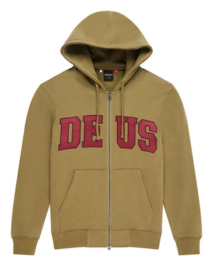 ZIP HOOD DEUS VICTORY LAP OLIVE GREEN