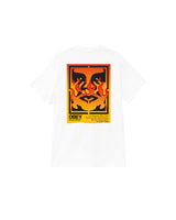 CTA OBEY ICON STENCIL FLAME WHITE