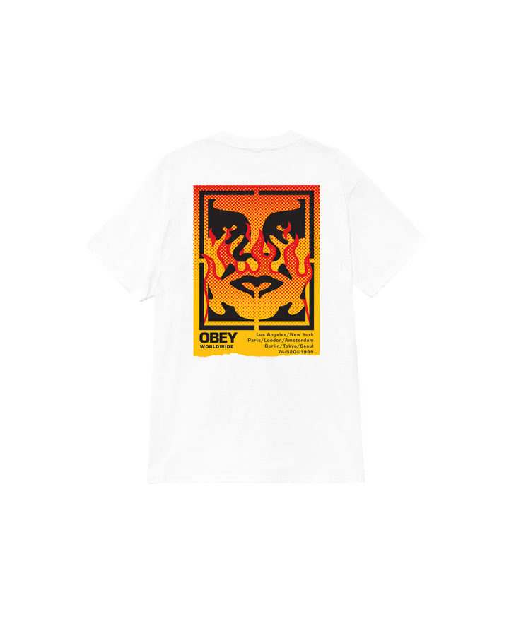 CTA OBEY ICON STENCIL FLAME WHITE