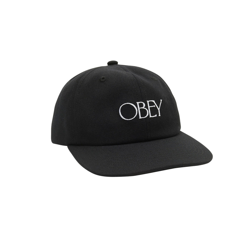 OBEY BASQUE 6PANEL STRPBCK BLACK CAP