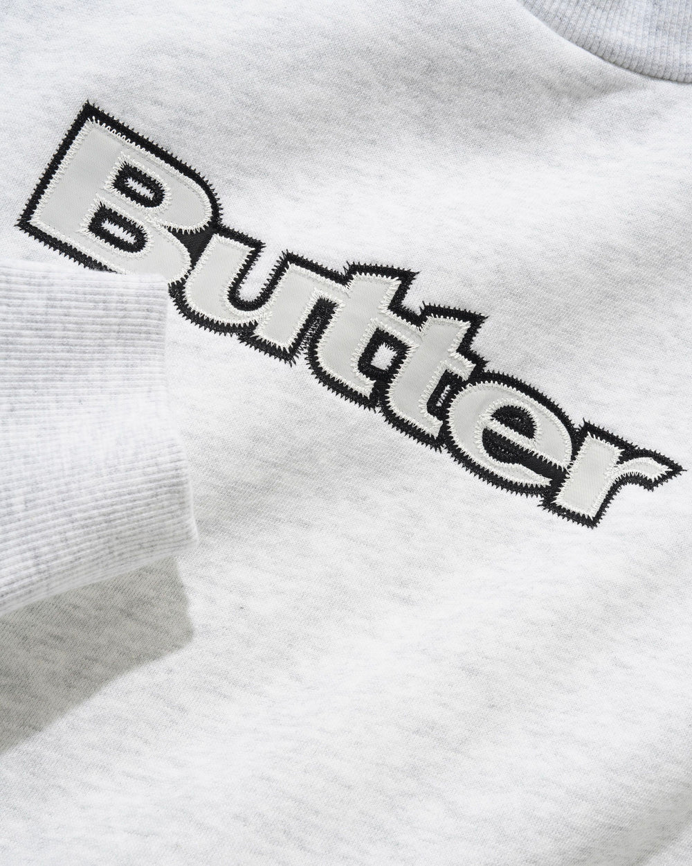 CREW BUTTER SATIN APPLIQUE ASH