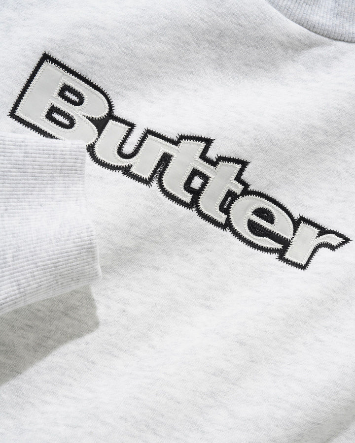 CREW BUTTER SATIN APPLIQUE ASH