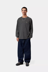 CTA CARHARTT WIP L/S VISTA BLACK DYED