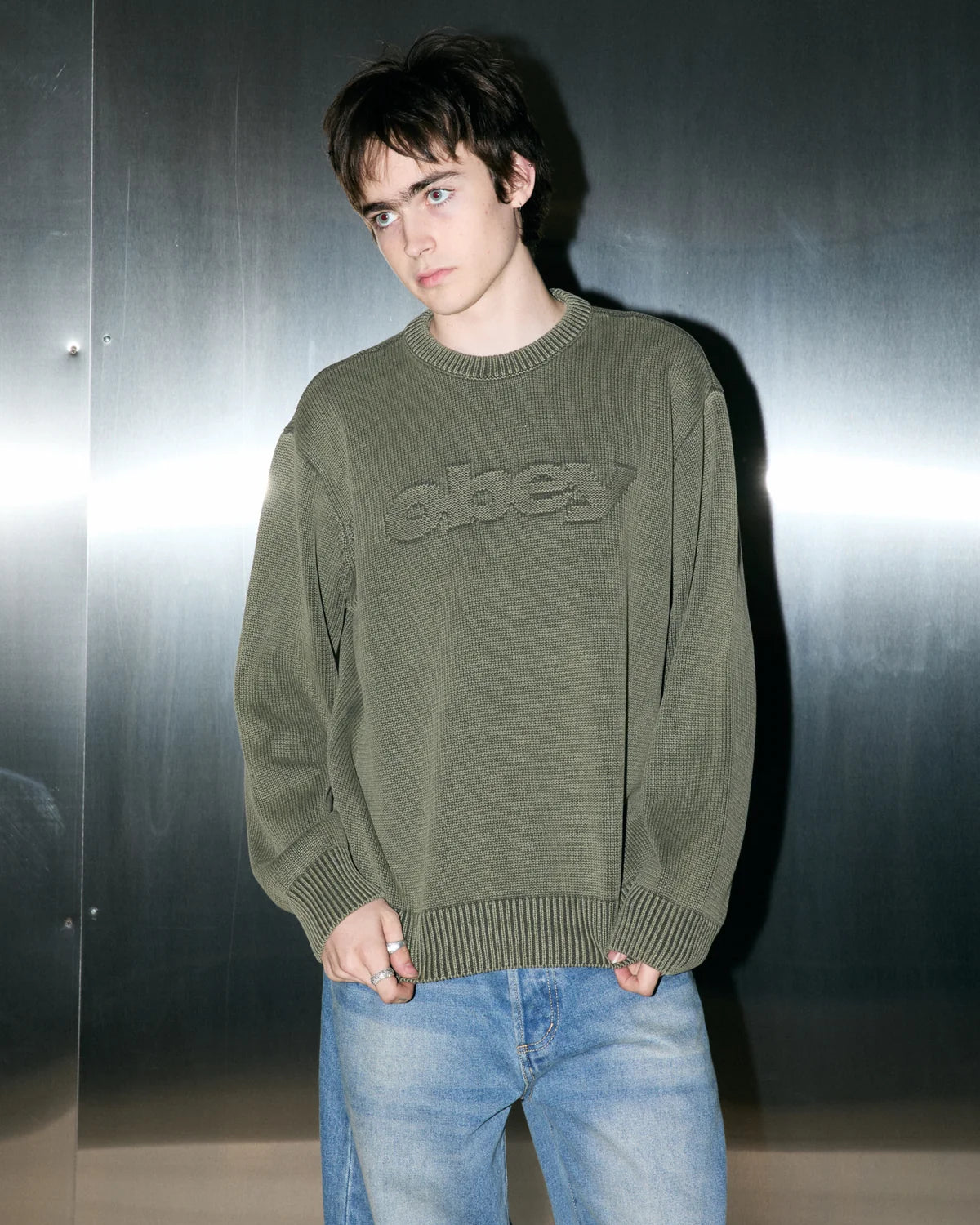 SWEATER OBEY SPEED LOGO CHIMERA FADED