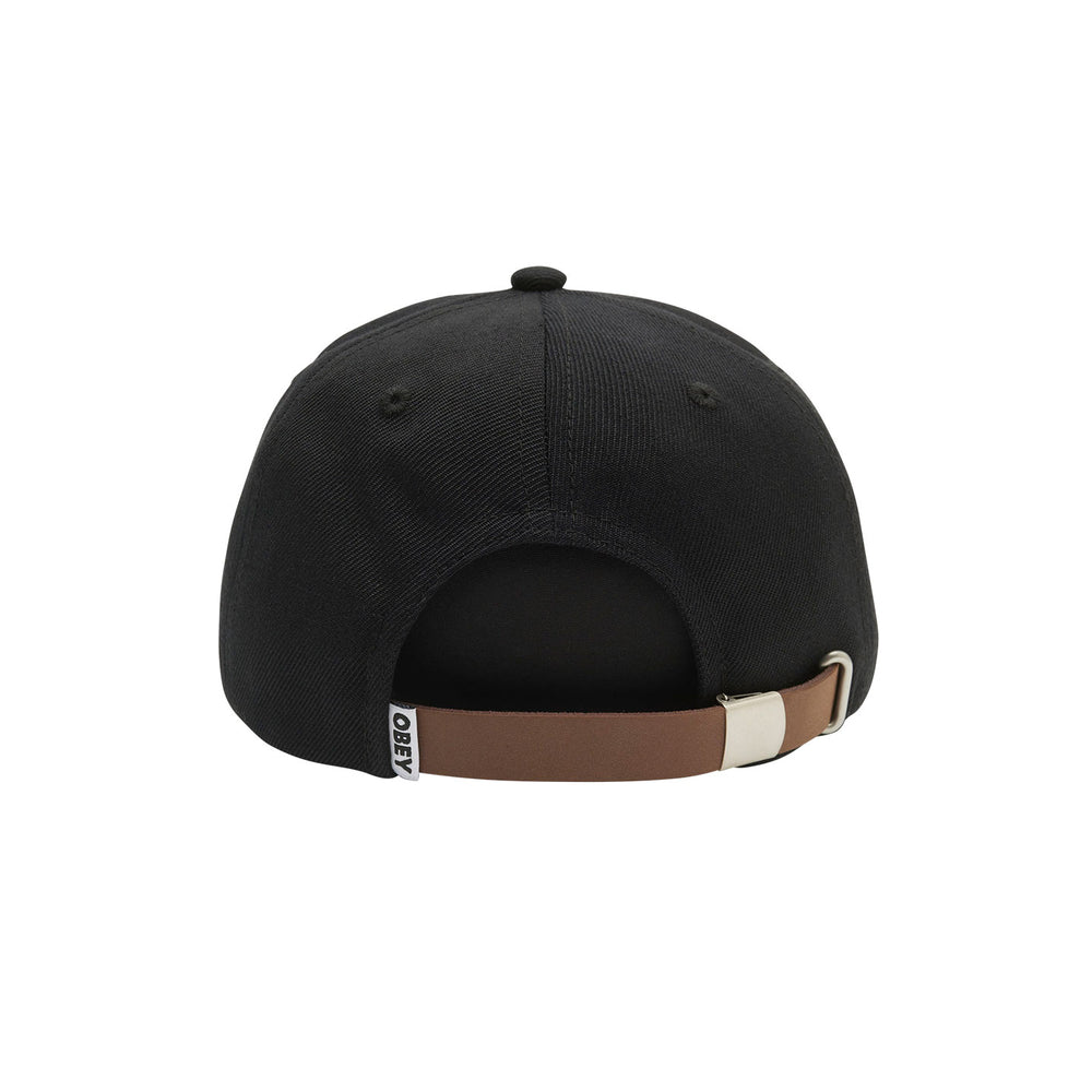 OBEY BASQUE 6PANEL STRPBCK BLACK CAP