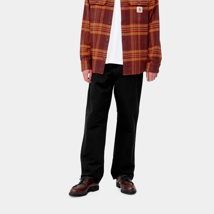 PANT CARHARTT WIP SINGLE KNEE BLK RINSED
