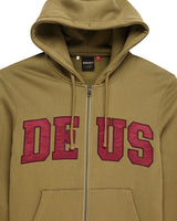 ZIP HOOD DEUS VICTORY LAP OLIVE GREEN