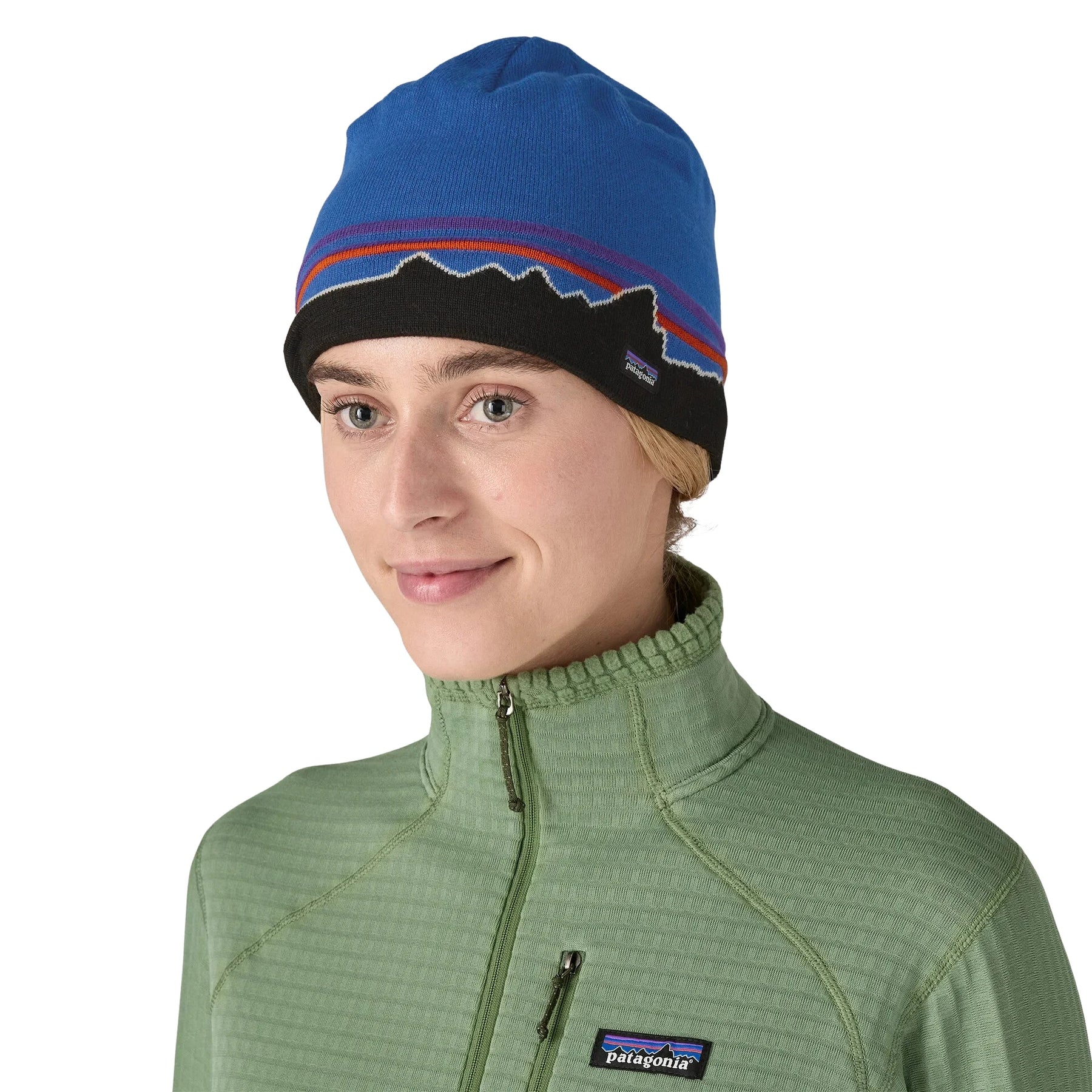 PATAGONIA BEANIE HAT FITZ ROY ANDES BLUE