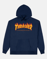 HOOD THRASHER FLAME LOGO NAVY
