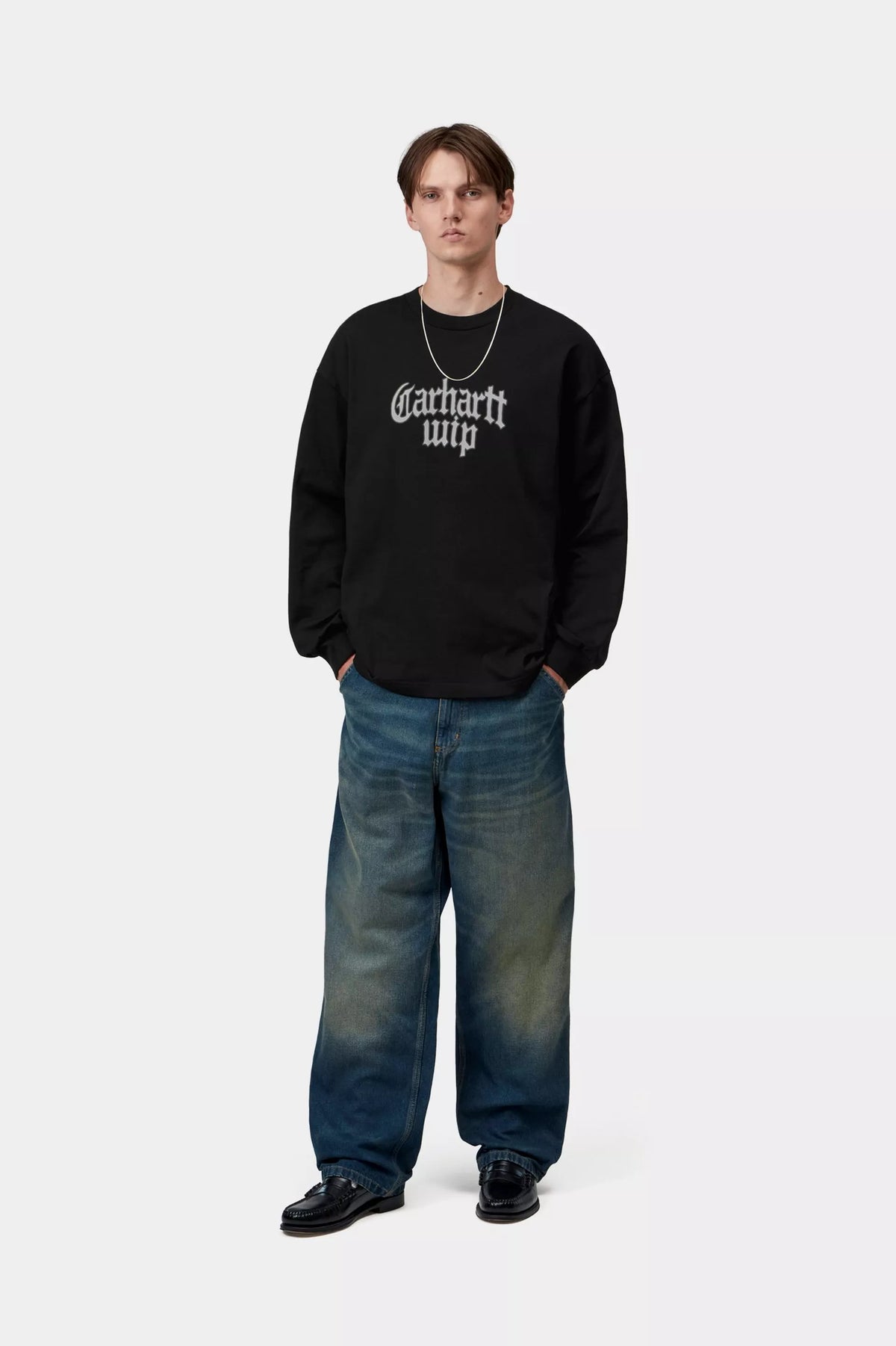 CTA CARHARTT WIP L/S  BLACKLETTER BLACK
